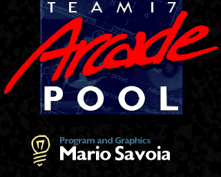 Arcade Pool title screen for Amiga CD32